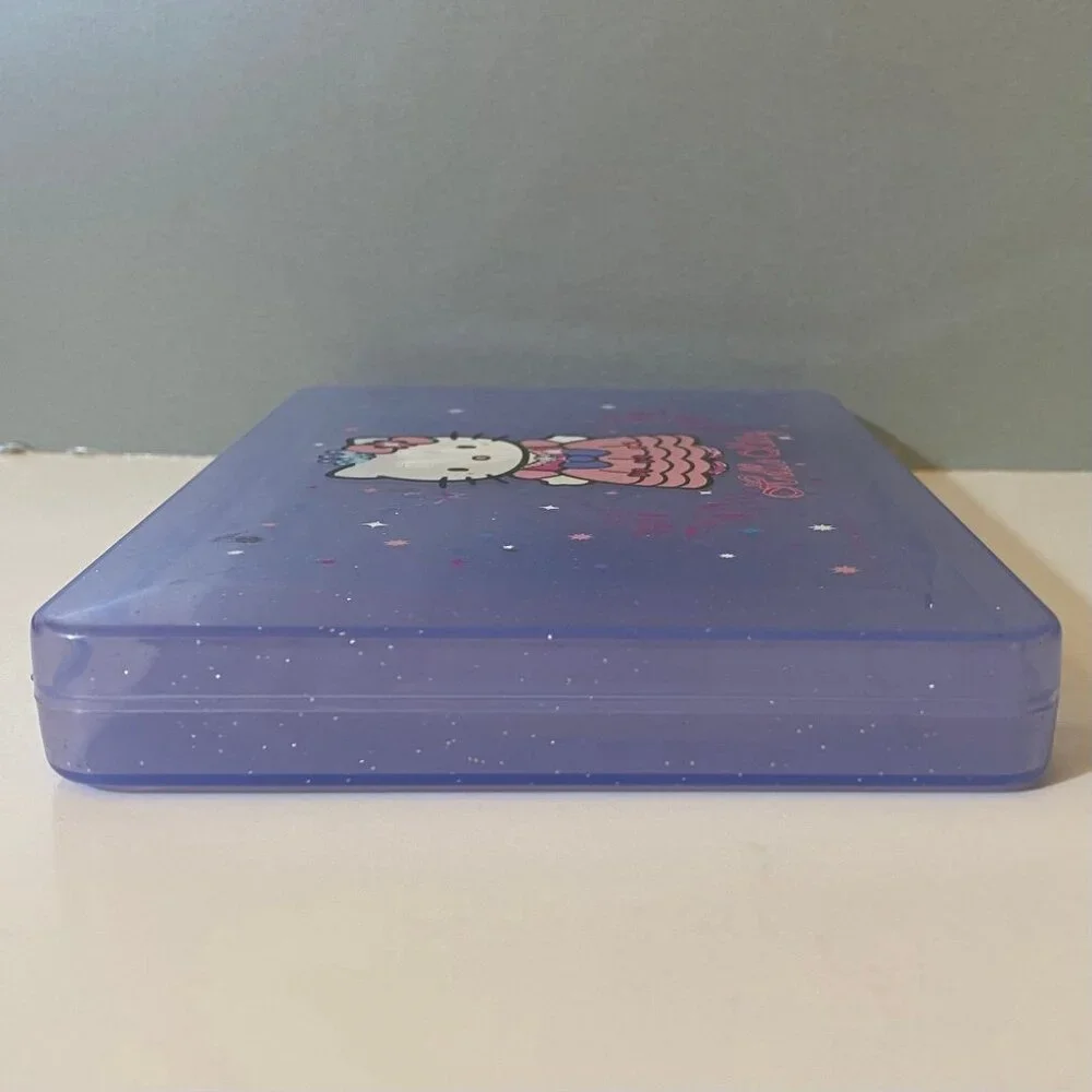 Sanrio 2005 Hello Kitty Clear Glitter Plastic Case